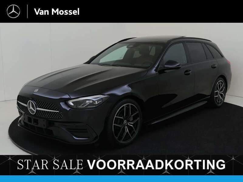 Zwart Nieuw 2024 Mercedes C180 AMG line Stationwagen | € 68.552 (Duur) - Afbeelding 1/4