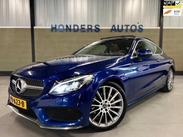 Blauw Gebruikt 2017 Mercedes C200 AMG line Coupé | € 26.900 (Eerlijke prijs) - Afbeelding 1/4