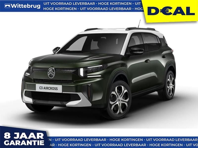 Groen, metallic lak Nieuw 2025 Citroën e-C3 Aircross SUV | € 26.888 (Super prijs) - Afbeelding 1/4