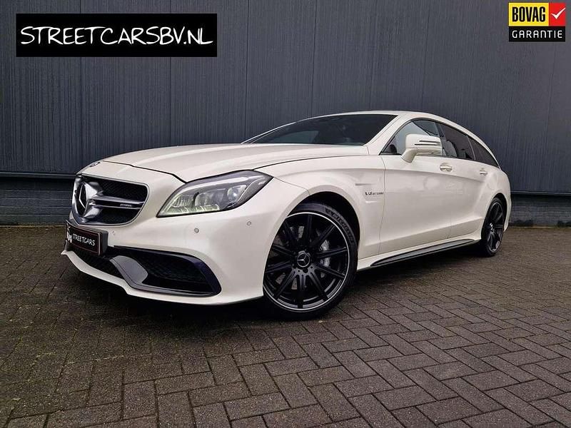 Wit, metallic lak Gebruikt 2015 Mercedes CLS63 AMG Shooting Brake AMG Stationwagen | € 49.950 - Afbeelding 1/4