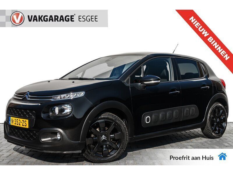 Zwart Gebruikt 2019 Citroën C3 PureTech Hatchback | € 12.945 (Eerlijke prijs) - Afbeelding 1/4