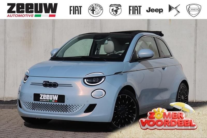 Blauw Gebruikt 2022 Fiat 500e La Prima Cabriolet | € 25.900 (Eerlijke prijs) - Afbeelding 1/4