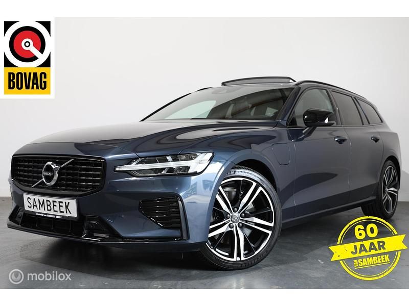 Blauw Gebruikt 2021 Volvo V60 R-Design Stationwagen | € 37.800 (Eerlijke prijs) - Afbeelding 1/4