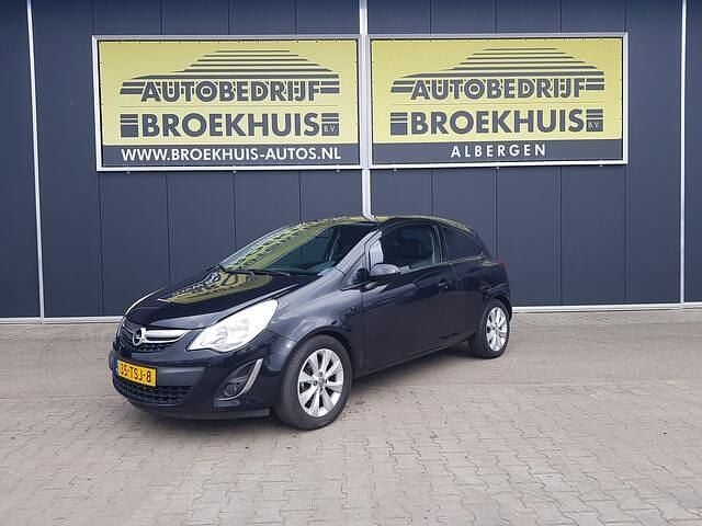 Zwart Gebruikt 2012 Opel Corsa Edition Hatchback | € 1.400 (Super prijs) - Afbeelding 1/4