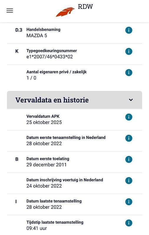 Zwart Gebruikt 2011 Mazda 5 MPV | € 7.495 (Super prijs) - Afbeelding 1/4