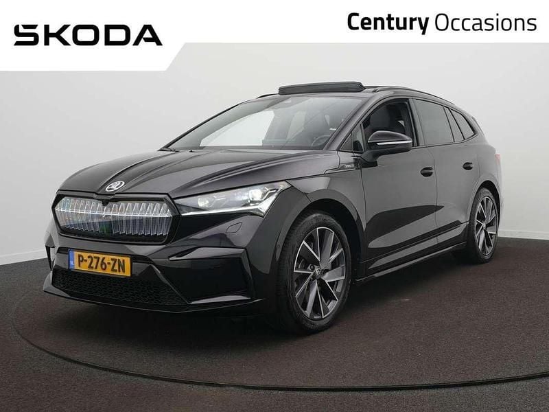 Zwart Gebruikt 2022 Skoda Enyaq iV SportLine SUV | € 37.900 (Eerlijke prijs) - Afbeelding 1/4