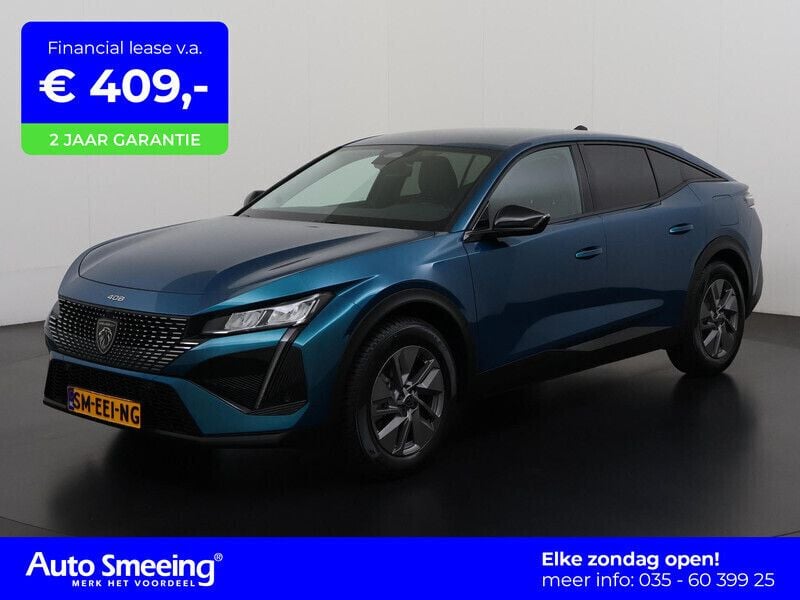 Blauw, metallic lak Gebruikt 2024 Peugeot 408 Allure Sedan | € 29.695 (Eerlijke prijs) - Afbeelding 1/4