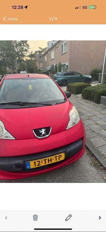 Rood Gebruikt 2006 Peugeot 107 Hatchback | € 1.000 (Super prijs) - Afbeelding 1/4