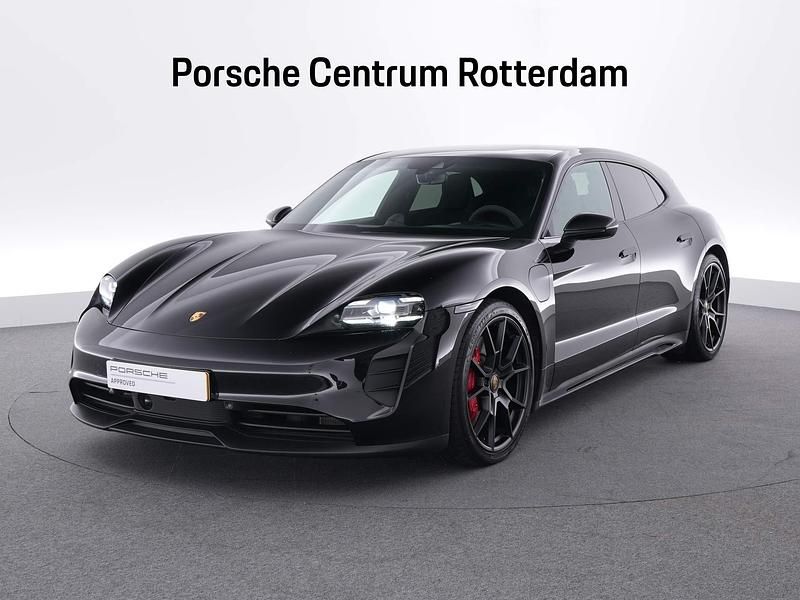 Zwart Gebruikt 2022 Porsche Taycan Sport Turismo Stationwagen | € 89.900 - Afbeelding 1/4
