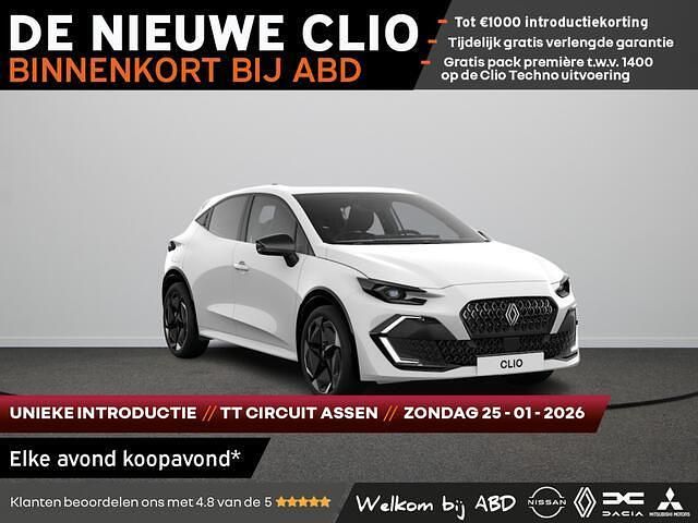 Wit Nieuw 2026 Renault Clio V Techno Hatchback | € 31.265 (Eerlijke prijs) - Afbeelding 1/4