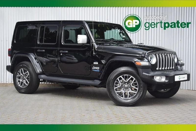 Zwart Occasion 2022 Jeep Wrangler Unlimited Sahara SUV | € 54.900 (Super prijs) - Afbeelding 1/4