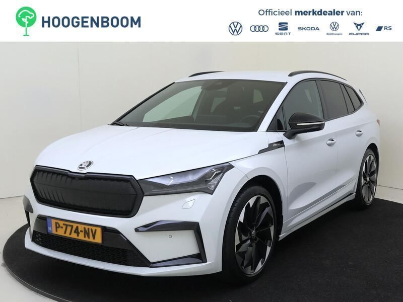 Wit Gebruikt 2022 Skoda Enyaq iV SportLine SUV | € 29.950 (Iets duurder) - Afbeelding 1/4