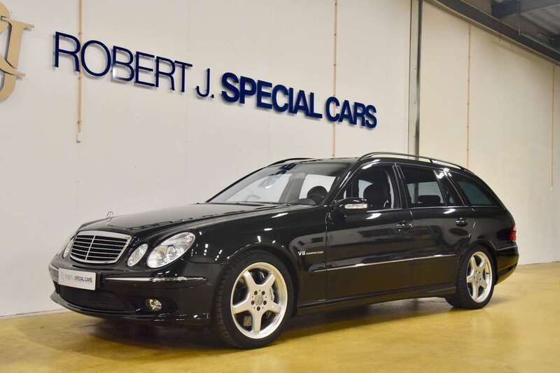 Occasion Mercedes E55 AMG AMG 476 PK (350 kW) 2004 Zwart, metallic lak Stationwagen