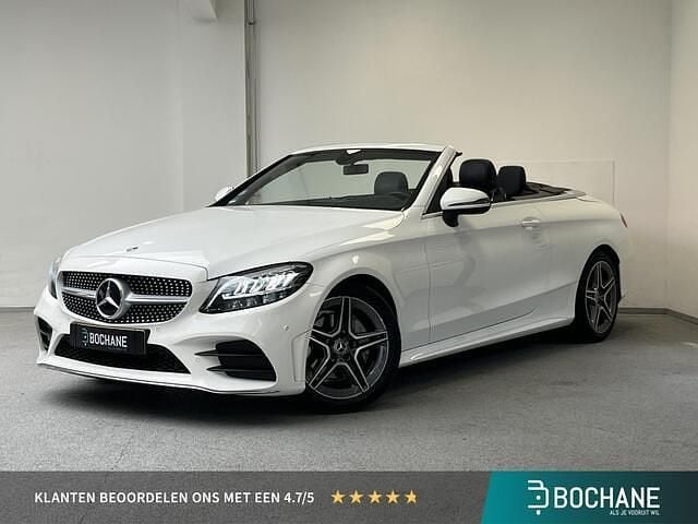 Wit Gebruikt 2019 Mercedes C200 AMG Line Premium Cabriolet | € 33.900 (Eerlijke prijs) - Afbeelding 1/4