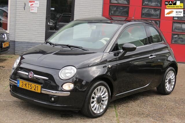 Zwart Gebruikt 2013 Fiat 500 Lounge Hatchback | € 6.850 (Eerlijke prijs) - Afbeelding 1/4