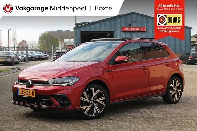 Rood Occasion 2022 VW Polo R-line Hatchback | € 24.950 (Iets duurder) - Afbeelding 1/4