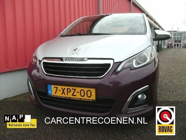 Paars, metallic lak Gebruikt 2014 Peugeot 108 Allure Hatchback | € 5.450 (Eerlijke prijs) - Afbeelding 1/4