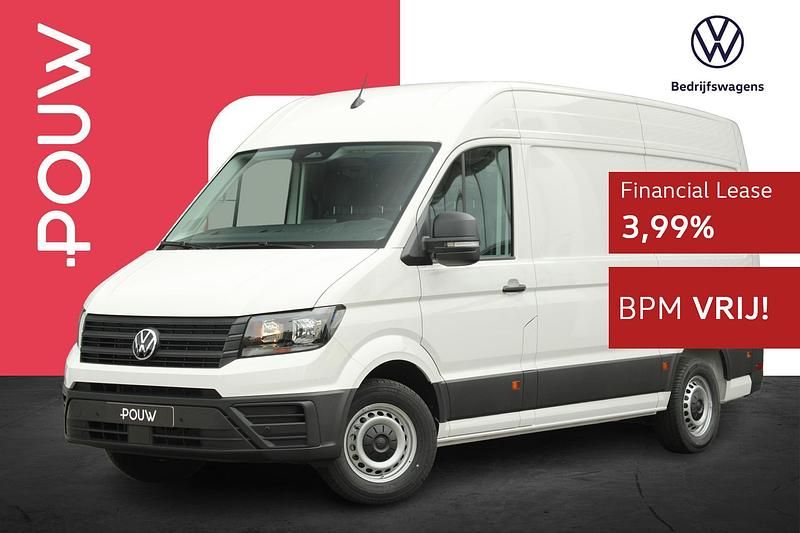 Wit Nieuw 2024 VW Crafter Trendline Van | € 38.950 - Afbeelding 1/4