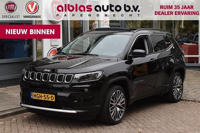 Zwart Gebruikt 2022 Jeep Compass Limited SUV | € 23.950 (Goede deal) - Afbeelding 1/4