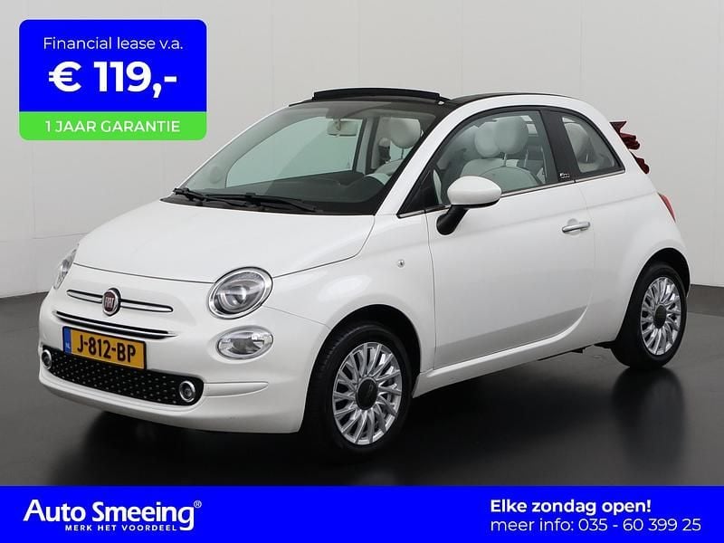 Wit Gebruikt 2019 Fiat 500C Lounge Cabriolet | € 8.945 (Super prijs) - Afbeelding 1/4