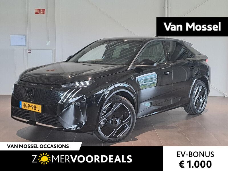 Zwart Nieuw 2025 Peugeot e-3008 GTi SUV | € 47.440 (Eerlijke prijs) - Afbeelding 1/4