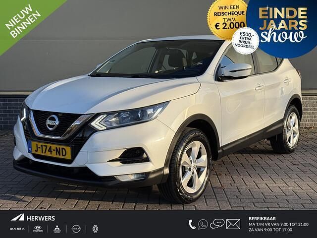 Pearl white m Occasion 2020 Nissan Qashqai Acenta SUV | € 17.985 (Eerlijke prijs) - Afbeelding 1/4