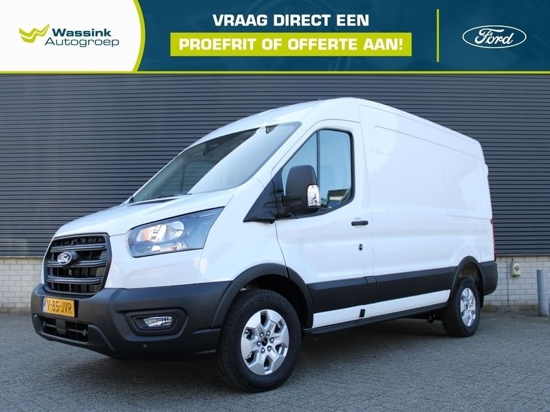Wit Nieuw 2024 Ford Transit Trend Van | € 34.440 (Eerlijke prijs) - Afbeelding 1/4