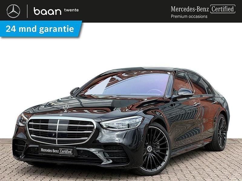 Zwart Gebruikt 2021 Mercedes S450 AMG line Sedan | € 88.850 - Afbeelding 1/4
