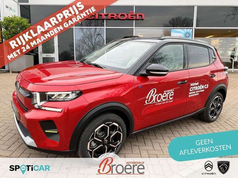 Rood Nieuw 2024 Citroën e-C3 Hatchback | € 27.800 (Iets duurder) - Afbeelding 1/4
