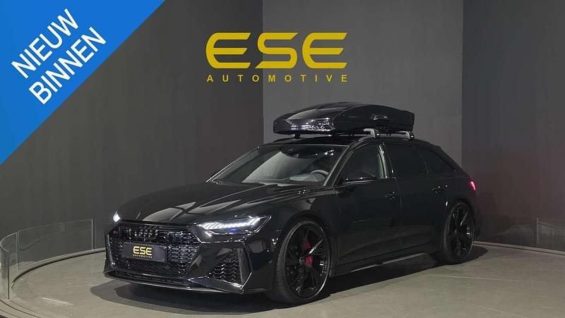 Zwart Gebruikt 2020 Audi RS6 Advanced Stationwagen | € 124.995 (Eerlijke prijs) - Afbeelding 1/4