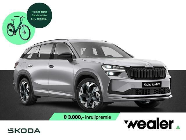 Zilver, metallic lak Nieuw 2025 Skoda Kodiaq Business Line SUV | € 56.390 (Eerlijke prijs) - Afbeelding 1/4