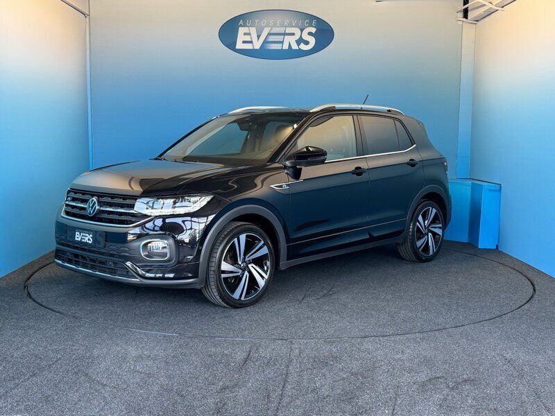 Zwart Gebruikt 2021 VW T-Cross R-line SUV | € 26.900 (Eerlijke prijs) - Afbeelding 1/4