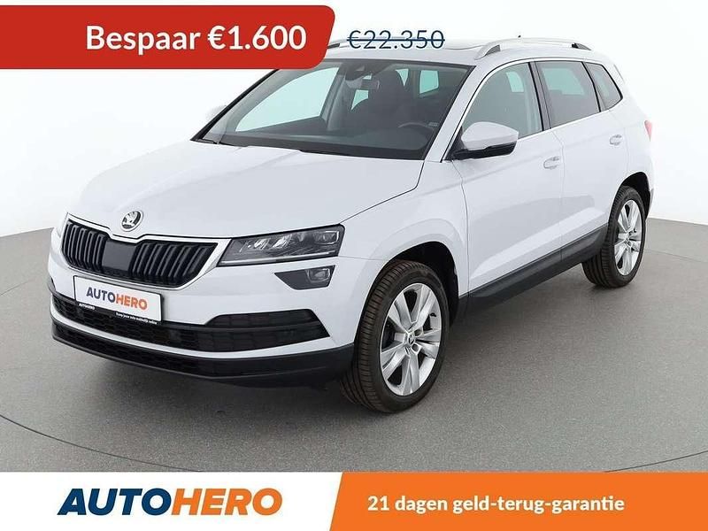 Wit, metallic lak Gebruikt 2019 Skoda Karoq Style SUV | € 20.449 (Eerlijke prijs) - Afbeelding 1/3