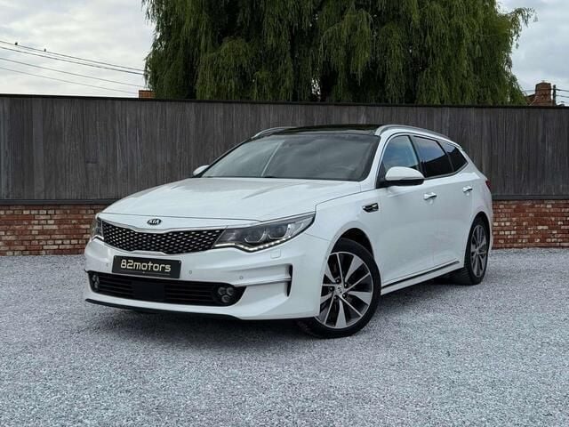 Wit Gebruikt 2017 Kia Optima Stationwagen | € 10.950 (Super prijs) - Afbeelding 1/4