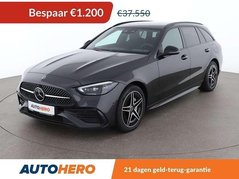 Grijs Gebruikt 2022 Mercedes C300e AMG line Stationwagen | € 36.549 (Super prijs) - Afbeelding 1/3