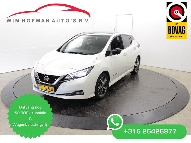 Wit, metallic lak Gebruikt 2018 Nissan Leaf Tekna Hatchback | € 15.739 - Afbeelding 1/4