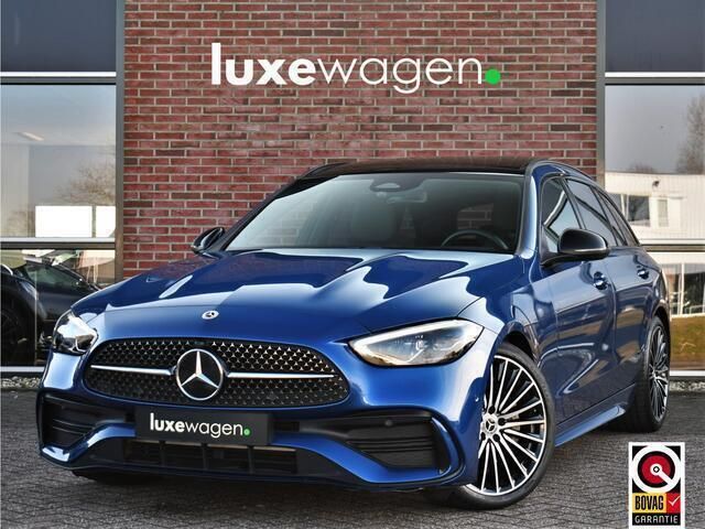 Blauw Gebruikt 2021 Mercedes C200 AMG line Stationwagen | € 39.900 (Eerlijke prijs) - Afbeelding 1/4