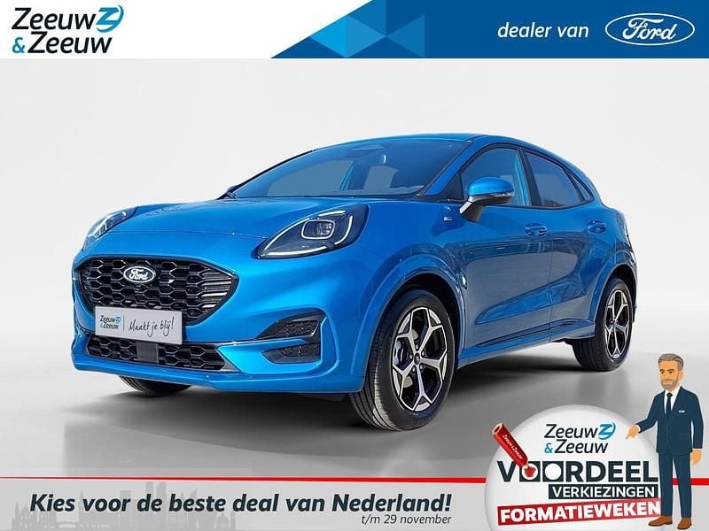 Digital aqua blue Nieuw 2025 Ford Puma ST-Line SUV | € 32.540 (Goede deal) - Afbeelding 1/4