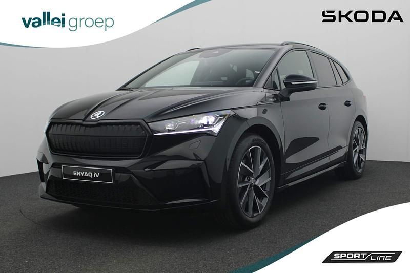 Zwart Gebruikt 2023 Skoda Enyaq iV SportLine SUV | € 39.990 (Duur) - Afbeelding 1/4