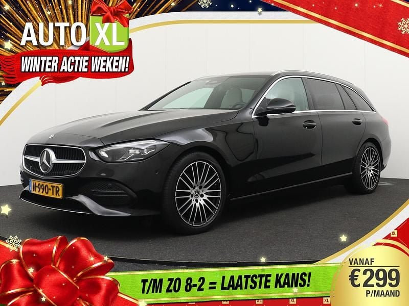 Zwart (metallic) Occasion 2022 Mercedes C200 Luxury Stationwagen | € 31.940 (Super prijs) - Afbeelding 1/4
