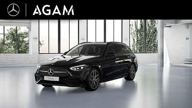 Zwart, metallic lak Nieuw 2024 Mercedes C180 AMG line Stationwagen | € 59.650 (Goede deal) - Afbeelding 1/4