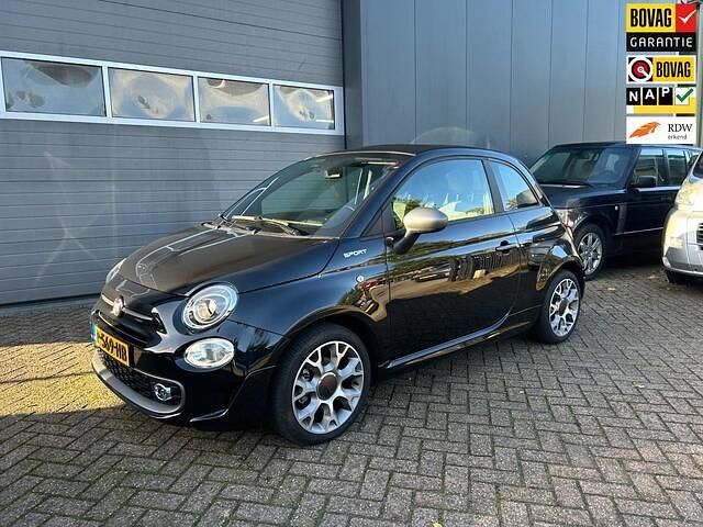 Zwart Gebruikt 2022 Fiat 500C Sport Cabriolet | € 17.750 (Iets duurder) - Afbeelding 1/4
