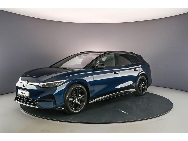 Aquamarine blue zwart Nieuw 2025 VW ID.7 Black Edition Sedan | € 58.900 - Afbeelding 1/4