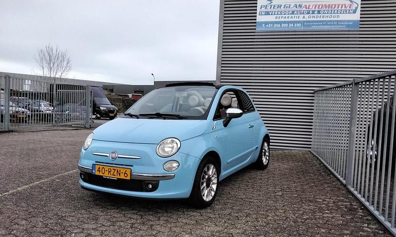 Blauw Gebruikt 2011 Fiat 500C Lounge Cabriolet | € 3.999 (Super prijs) - Afbeelding 1/4