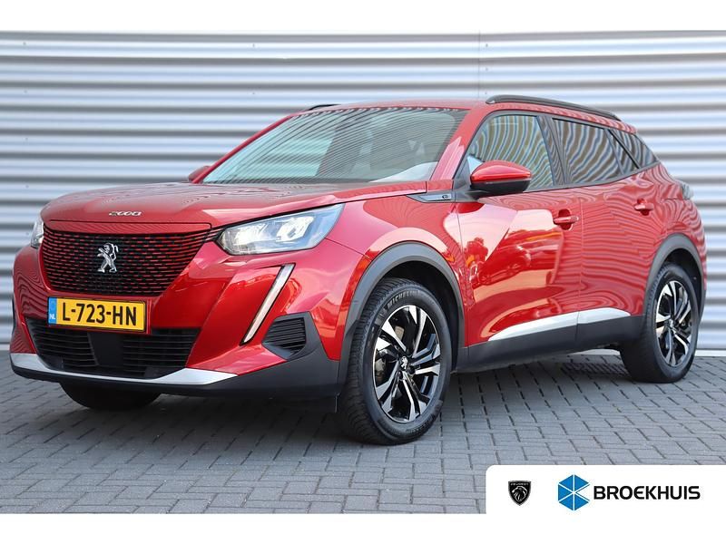 Rood Gebruikt 2021 Peugeot e-2008 Allure SUV | € 16.395 - Afbeelding 1/4