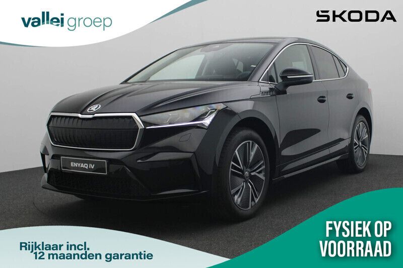 Zwart Gebruikt 2023 Skoda Enyaq iV Business Line SUV | € 49.990 - Afbeelding 1/4