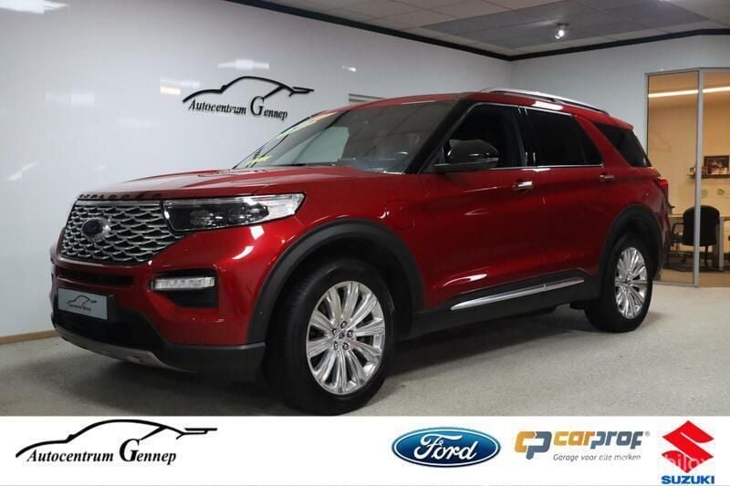 Rood, metallic lak Gebruikt 2021 Ford Explorer Platinum SUV | € 46.900 (Goede deal) - Afbeelding 1/3