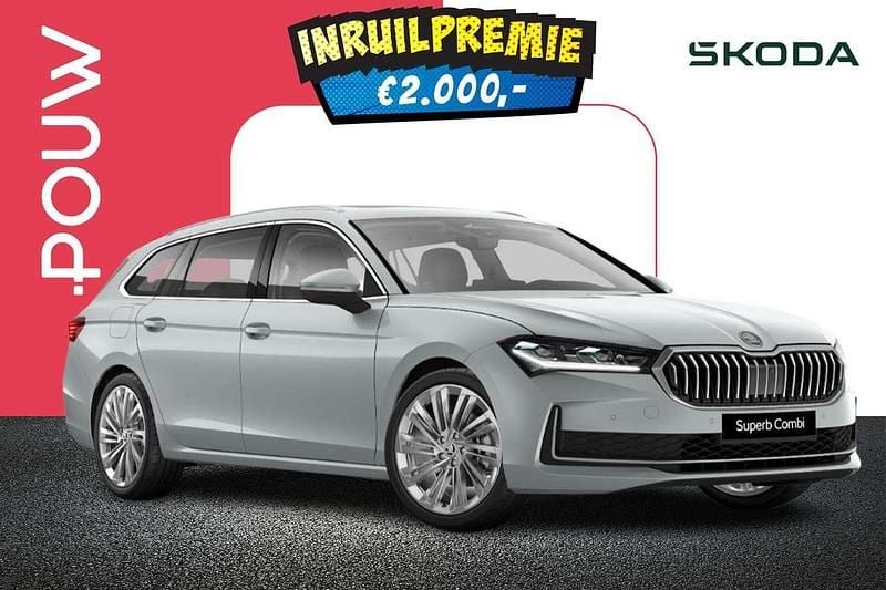 Zilver Nieuw 2024 Skoda Superb First Edition Stationwagen | € 60.750 - Afbeelding 1/4