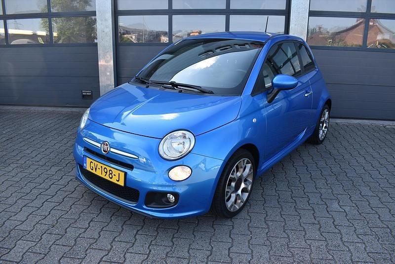 Blauw Occasion 2015 Fiat 500S Sport Hatchback | € 7.830 (Eerlijke prijs) - Afbeelding 1/4