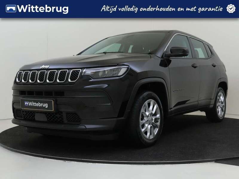 Zwart Gebruikt 2022 Jeep Compass Longitude SUV | € 29.425 (Super prijs) - Afbeelding 1/3